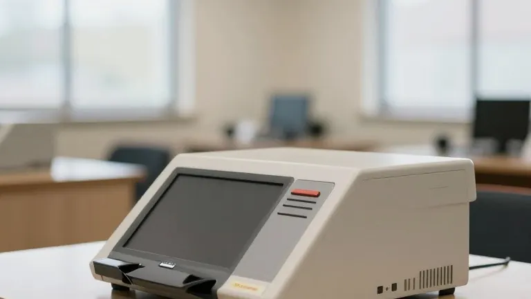 Blind worker assists voters in Michigan